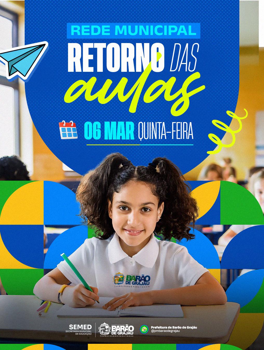 Volta as aulas: Alunos da Rede Municipal Retornam ás Escolas Após o Carnaval!